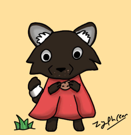 Raccoon caught cookie handed!